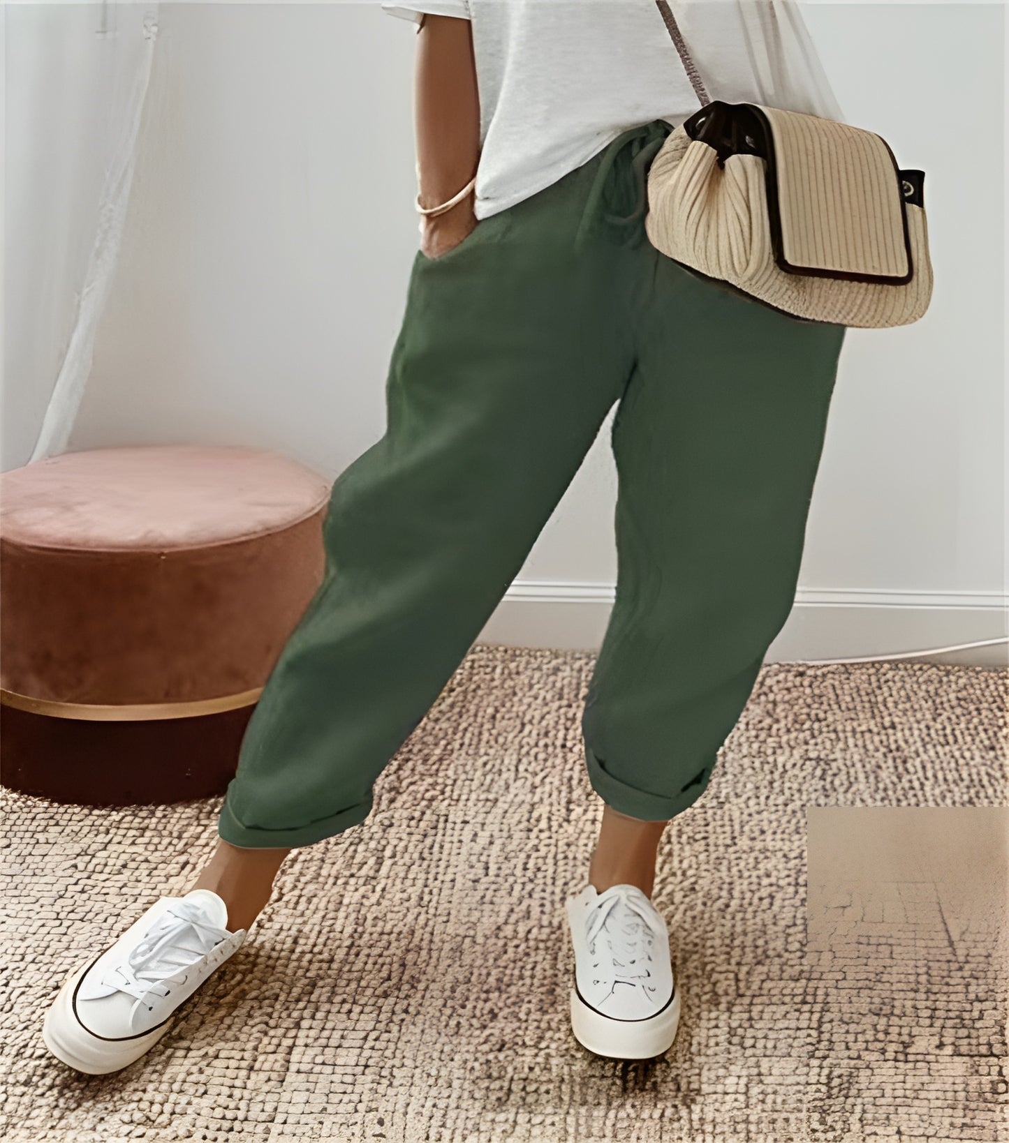 Elina™ | Tyylikkäät pellavahousut