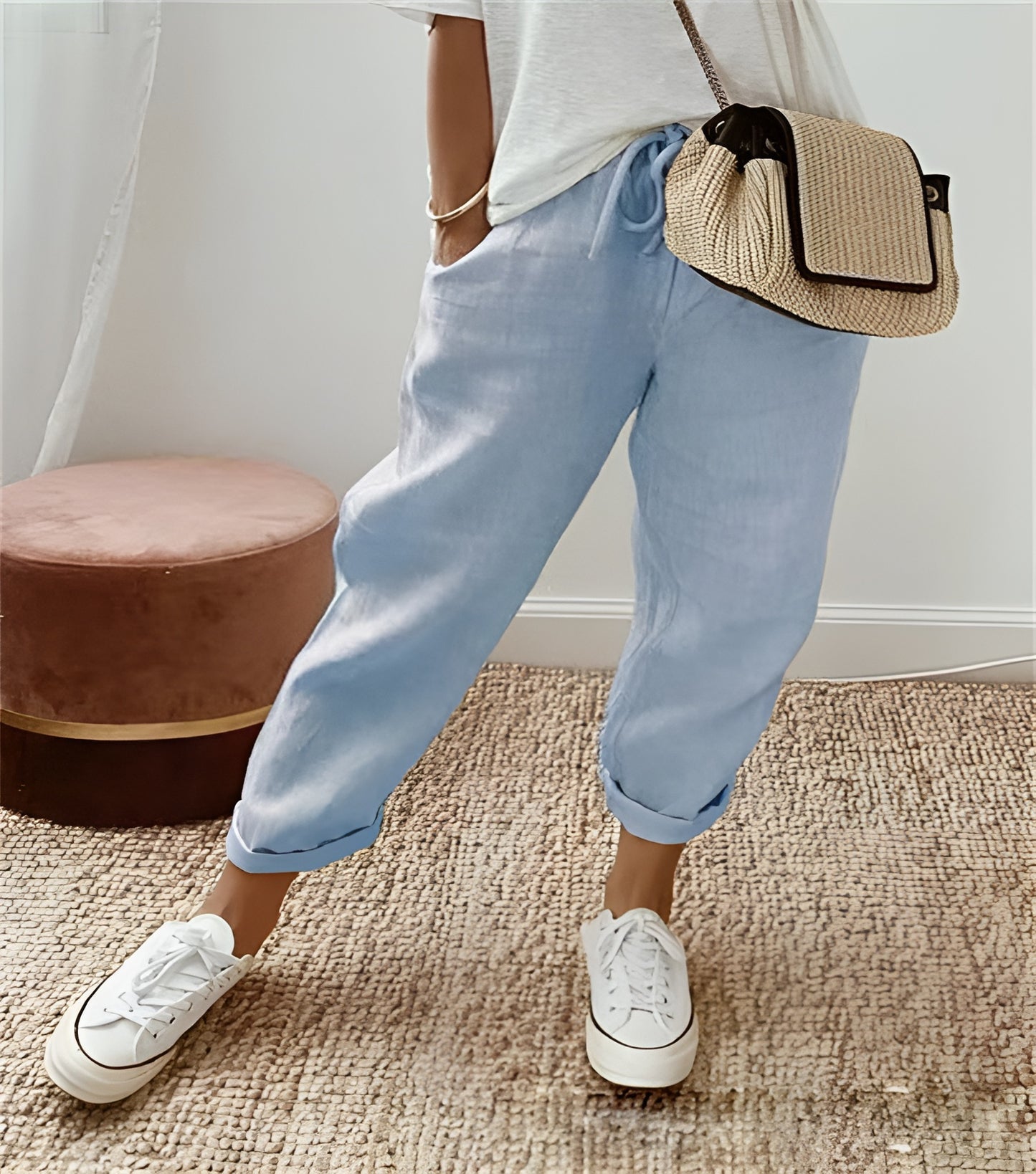 Elina™ | Tyylikkäät pellavahousut